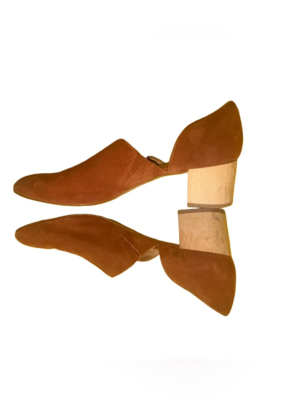 Madewell, the Kirstie low-cut suede‎ booties in rust orange size 9.5